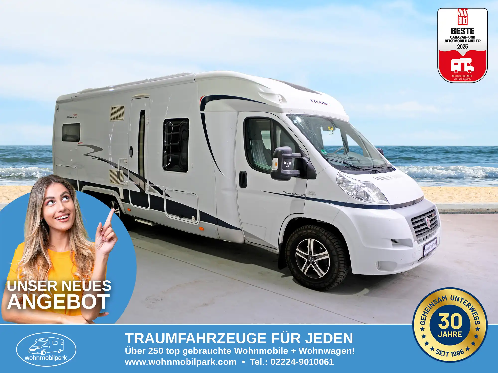 HOBBY Toscana Exclusive D 750 FLC Teilintegrierter gebraucht kaufen in Bad Honnef